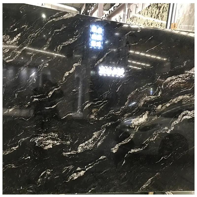 Luxury Brazilian Belvedere Black Gold Quartzite Slabs