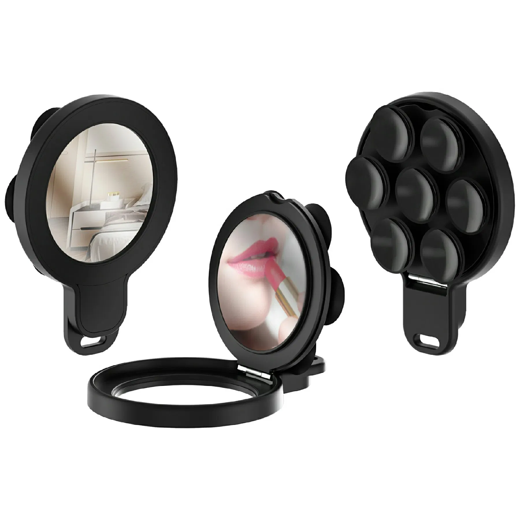 Silicone Suction Cup Mirror Mobile Phone Stand Wth Magsafe Magnetic Mount