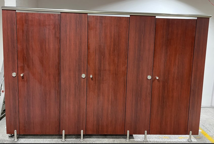 Bathroom Cubicle Shower/12mm Wood Grain HPL Toielt Cubicle Partition