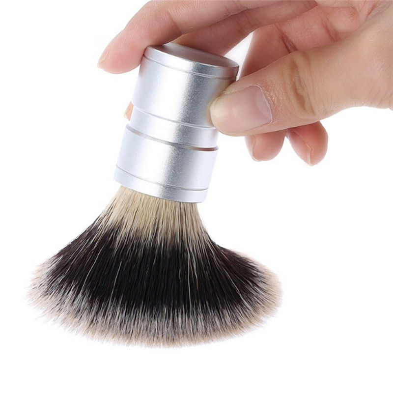 Professional Barber Shop Tool Nylon Bristles Zinc Alloy Metal Handle Shaving Brush