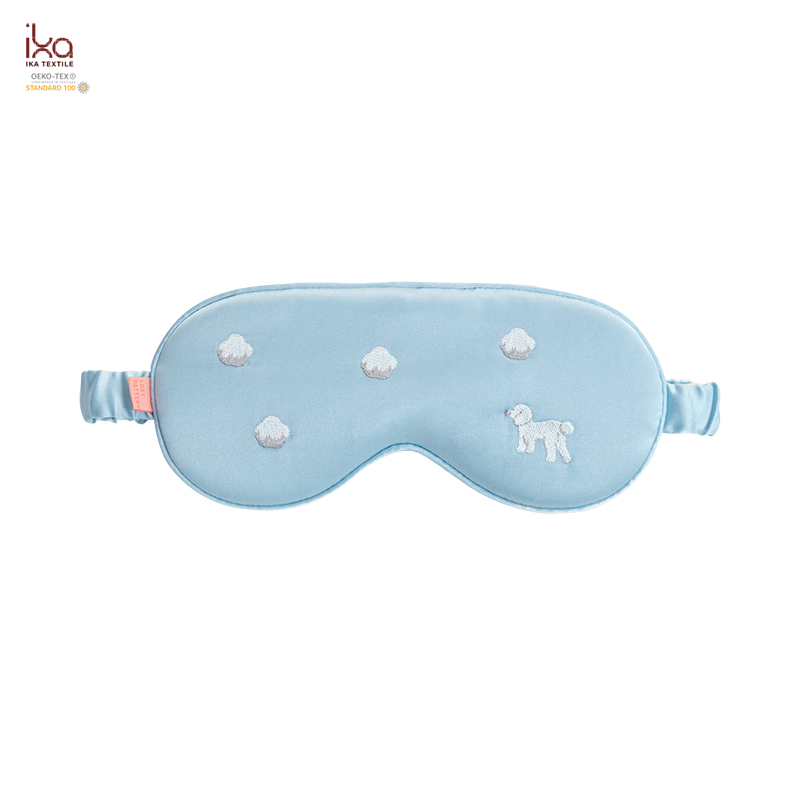 Design Logo Embroidery Wholesale Party Weighted Snoring Cooling Travel Pillow Custom Sleep Silk Eye Mask
