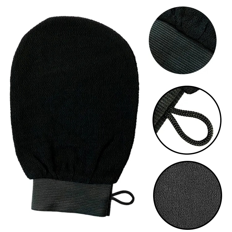 Custom Logo Exfoliating Mitt Body Scrubber Bath Brush Deep Cleaning Bath Gloves for Dead Skin Removal Exfoliating Gloves