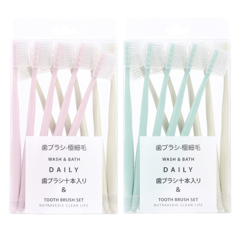 Custom Wholesale Daily Necessities Biodegradable Soft Toothbrush Set for Hotel Homestay Home