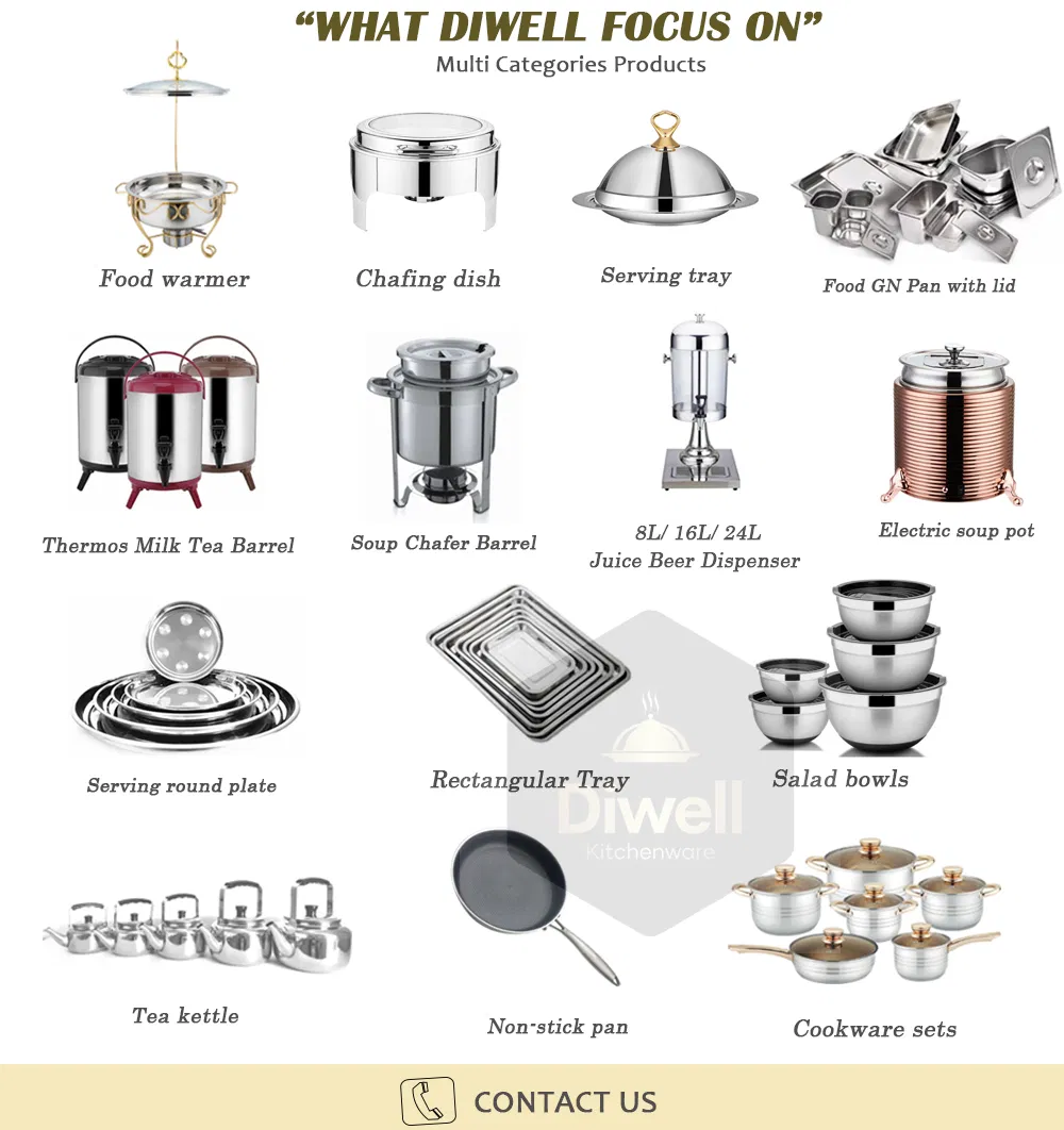 Restaurant Supplies Hydraulic Square Chafing Dish with Glass Lid