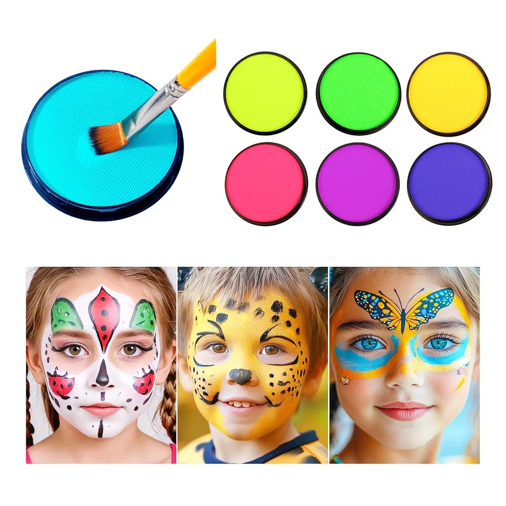 Professional Cosplay Makeup Neon Body Paint Washable Single Color Face Paint