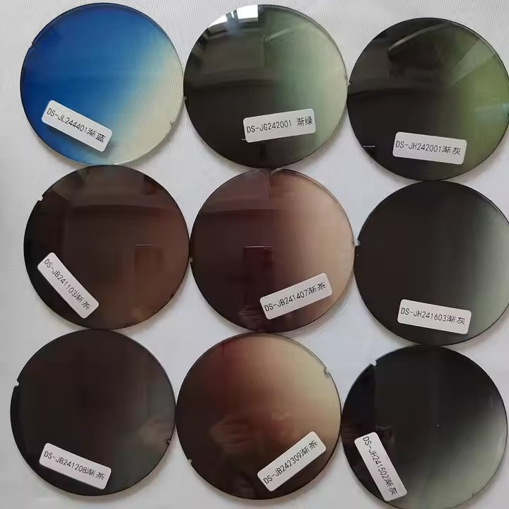 Good Quality Sunglasses Lenses Tinted 1.61 Lens Gradient Coloured Lenses