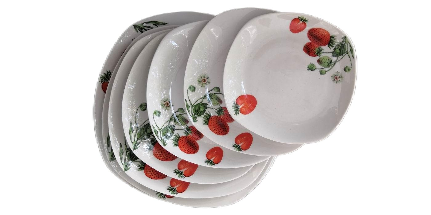 Ceramic Porcelainware Tableware Decals 6"7"8"9"10.5"11"Square Plate