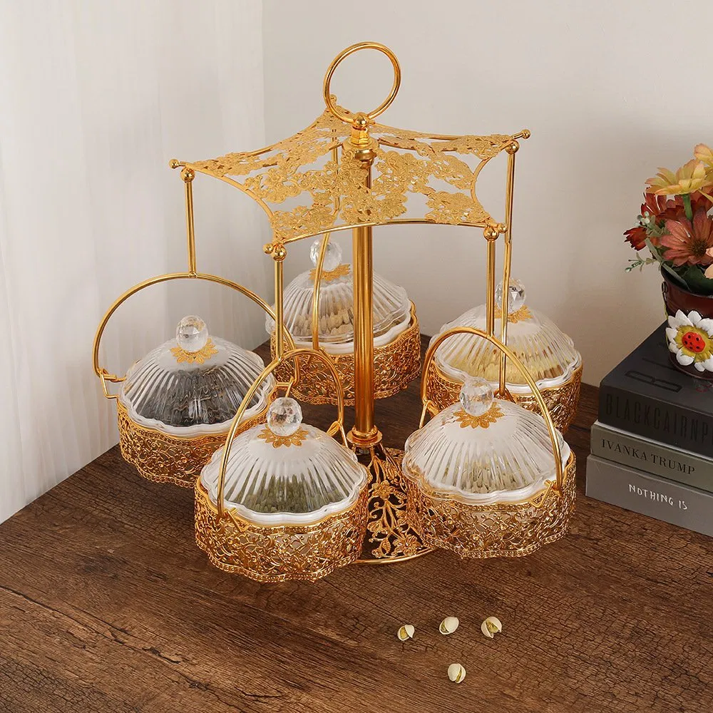 Wholesale Market Golden Nordic Fruit Storage for Home Living Room Tray