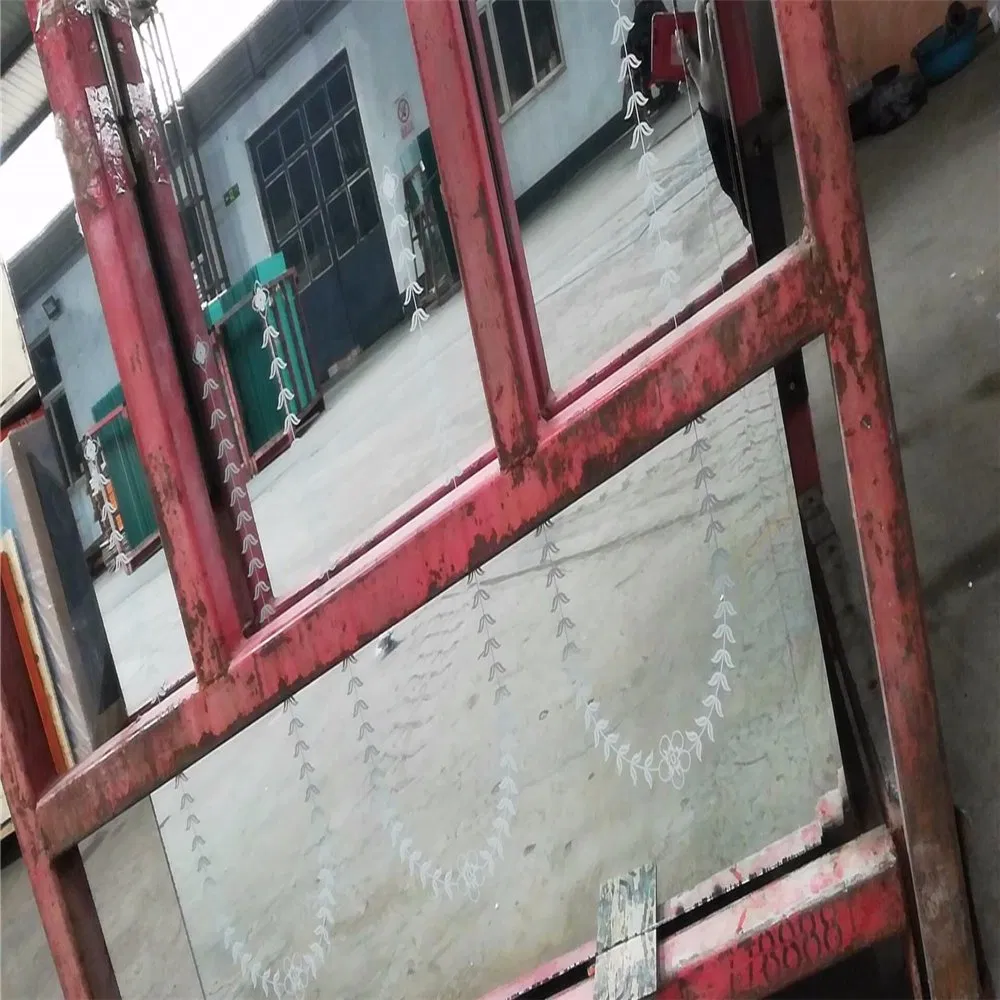 Design Flower Float Glass Mirror Single Double Coated China Factory to India Nepal Market