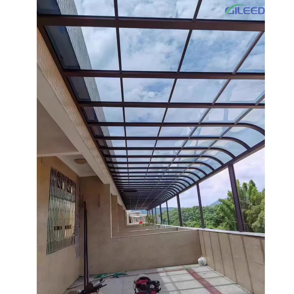 Terrace Shading OEM Design Factory Polycarbonate Aluminum Frame Gazebo Canopy