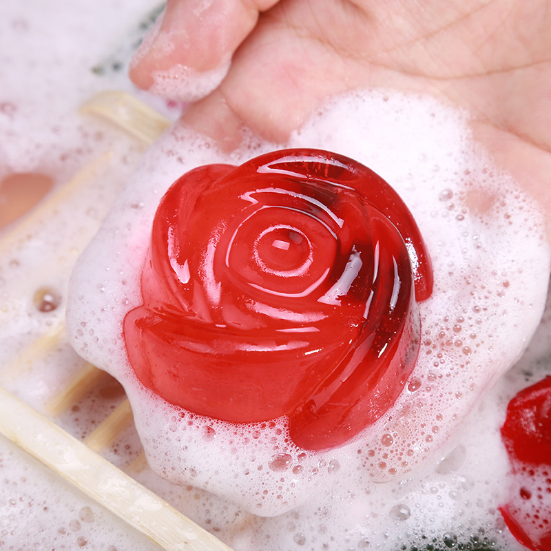 Handmade Rose Oil Natural Organic Cleansing Facial Soap Face Washing Soap