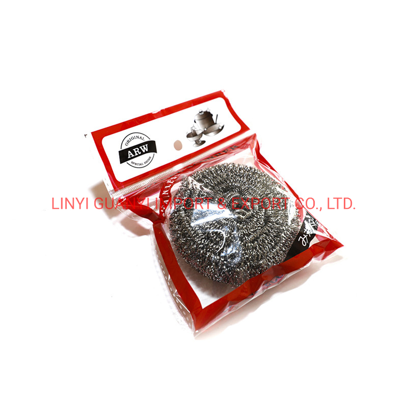 Galvanised Steel Wire Iron Sponge Metal Mesh Pot Scourer in Cleaner Scrubber