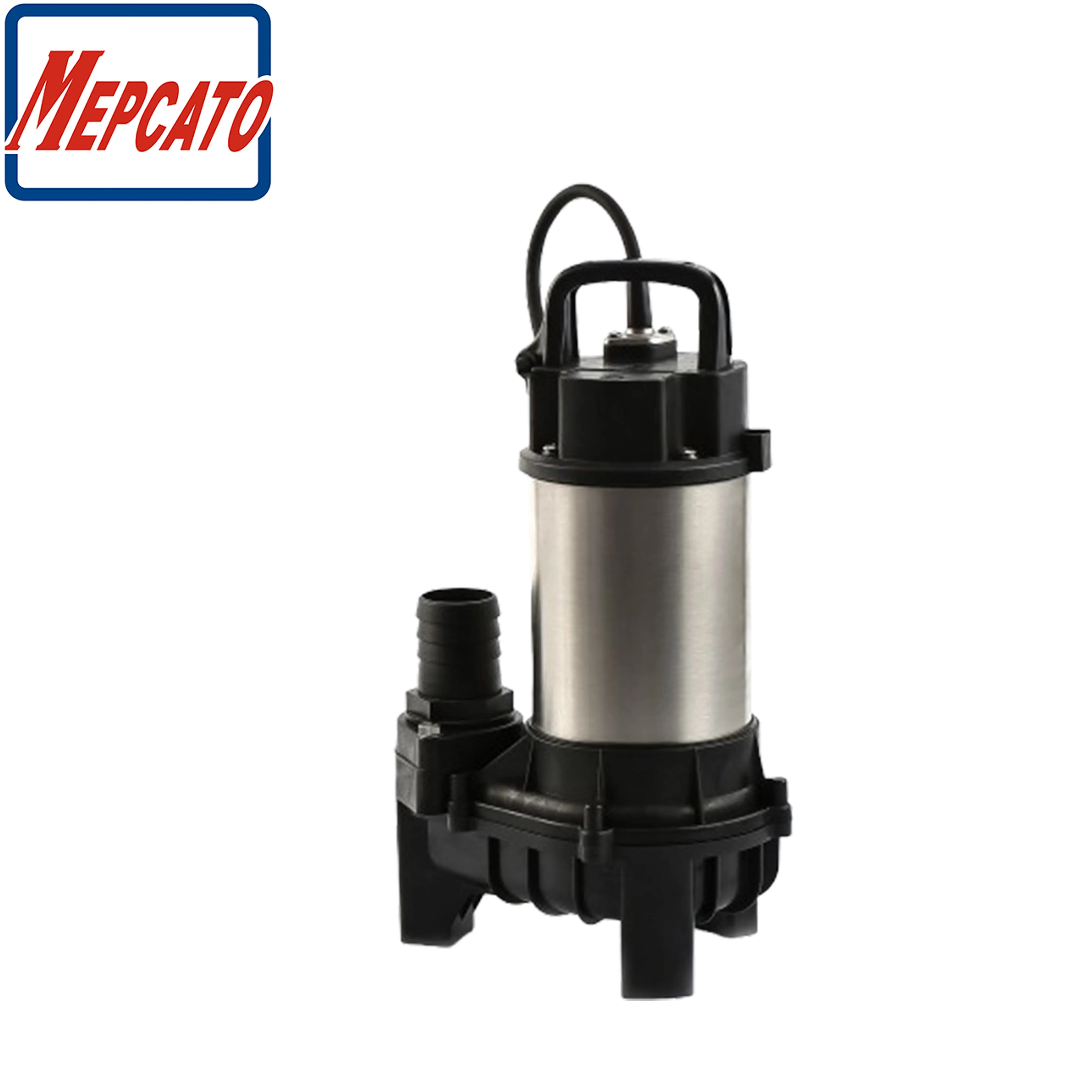 1HP 750W Portable Electric Stainless Steel Submerged Centrifugal Circulation Dewatering Pump with Floater Switch for Garden Koi Pond Fish Farm Fishery Bomba