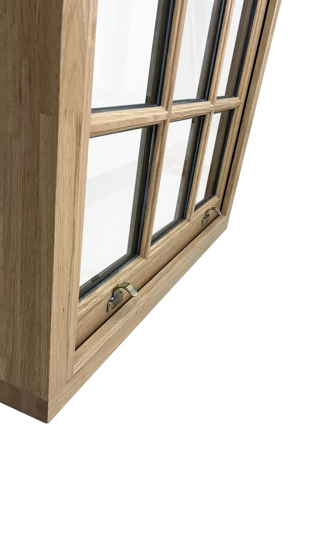 Solid Wood Double Hung Window Classical Style Wooden Windows with Lowe