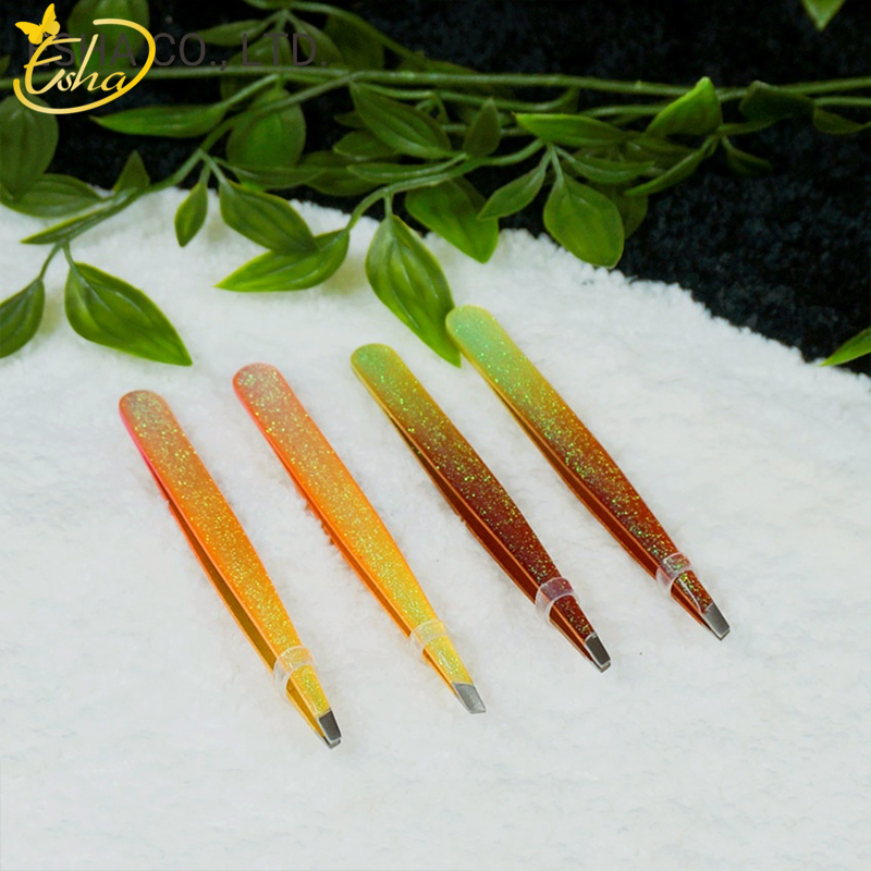 Positive Oblique Mouth Spray Glue Glitter Powder Makeup Eyebrow Tweezers