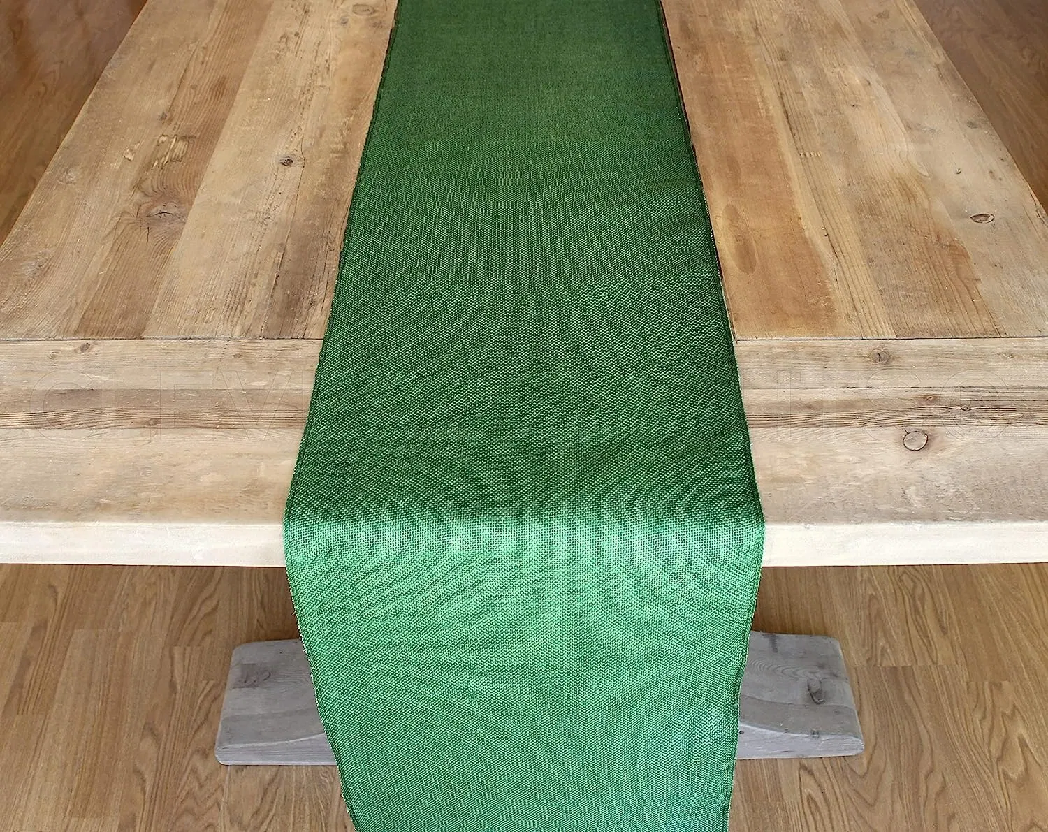 12inch Green Burlap Roll Jute Burlap Fabric Table Runner Finished Edges