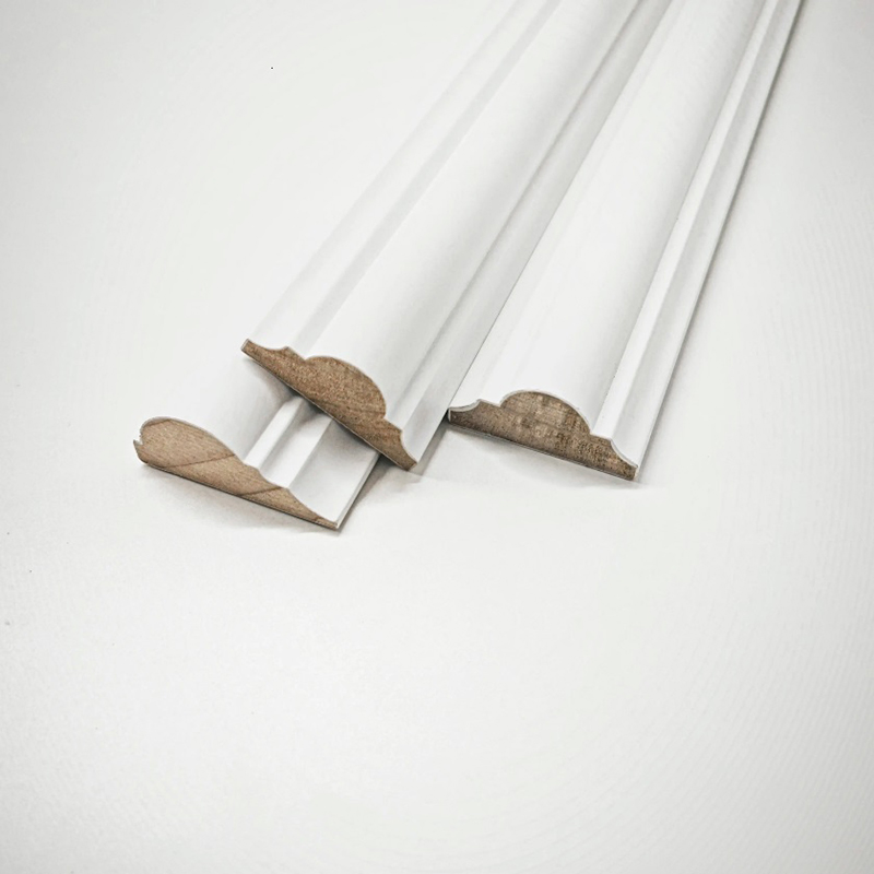 Factory Direct Sales White Primed Baseboard Solid Wood Mouldings