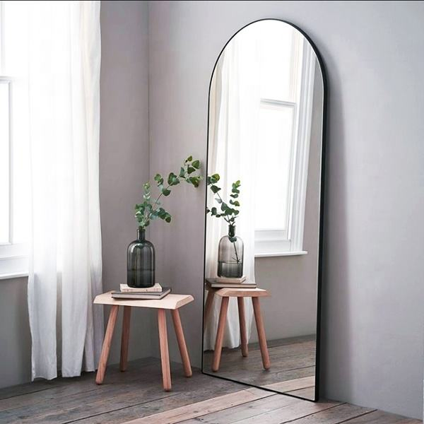 Deluxe Arch Full-Length Mirror - 180cm Tall Standing Floor Mirror for Bedroom & Hallway, Elegant Dressing Mirror with Sturdy Frame, Home Decor Essential