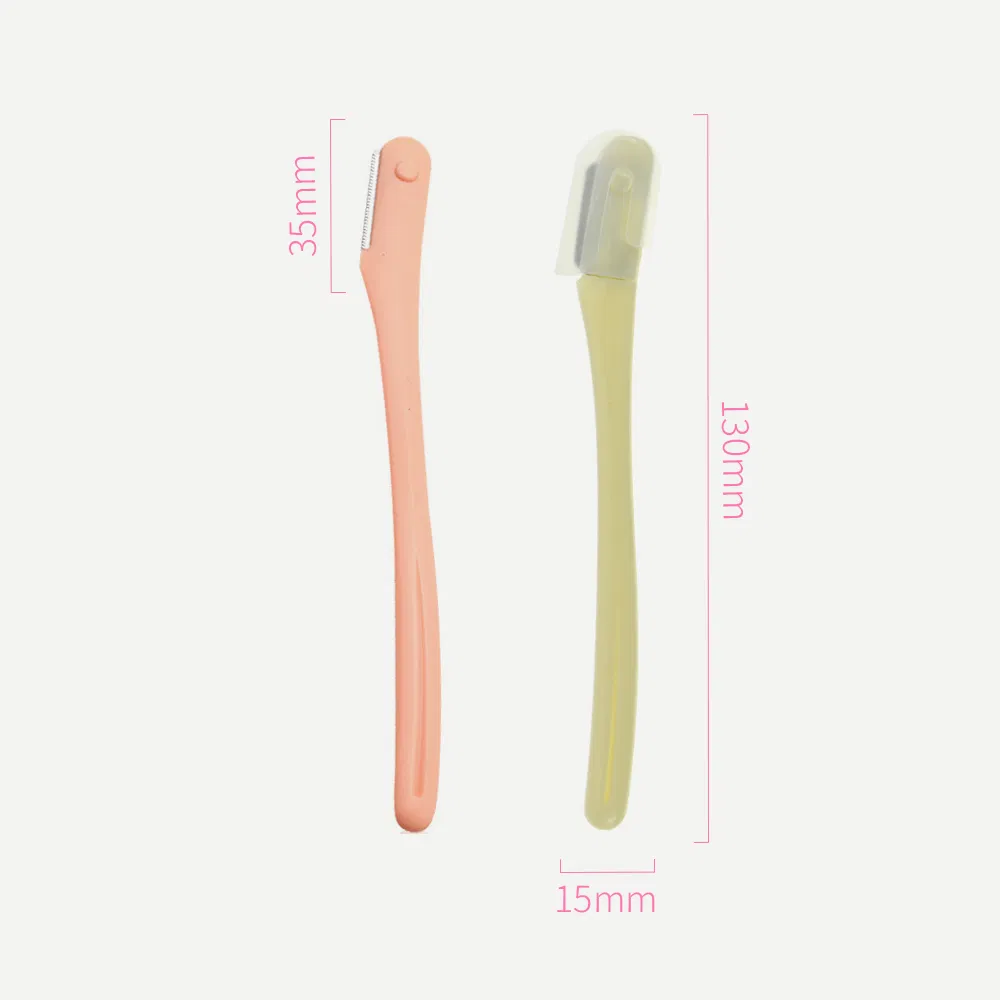 OEM Woman Facial Razor Device Safety Round Eyebrow Trimmer Razor with Plastic Cover