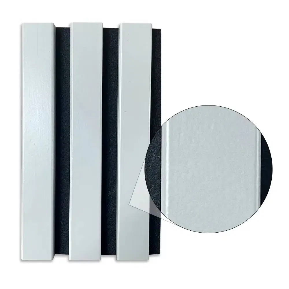 Wood Strip Polyester Fiber Grille Sound-Absorbing Panel Living Room Background Wall Decorative Panel Flexible Soundproof Wall Panel