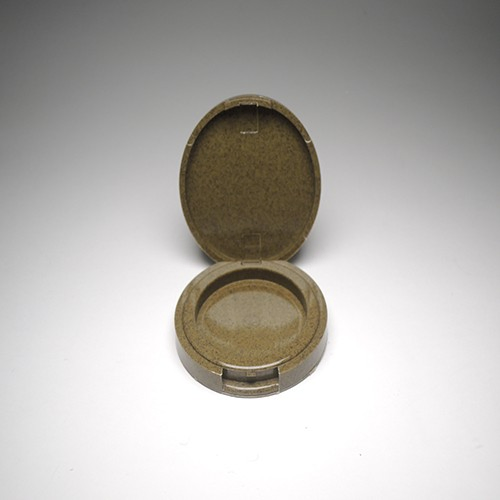 Eco Friendly Wooden Round Compact Powder Case Packaging Used Reusable