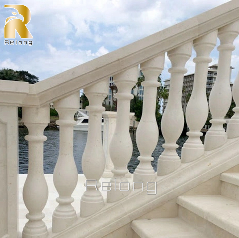 Customized Hand-Carved Outdoor High Quality Marble Stone Railing