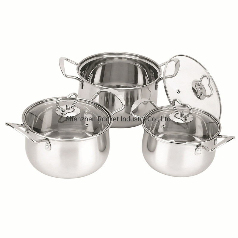 Wholesale Stock Pot Set Stainless Steel Casserole Hotpots Cooking Pots