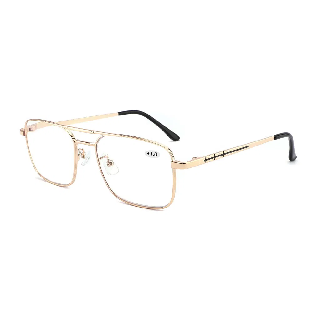 Gd High Quality New Reading Glasses Metal Hinge Silicone Nosepad Anti Blue Light Reading Glasses Old Men Women Glasses