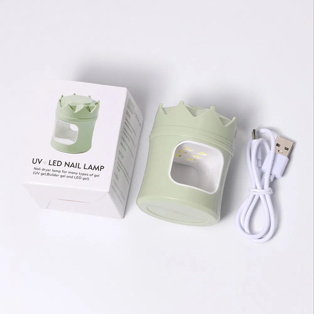 18W Mini Crown Cordless UV Gel LED Nail Care Lamp DIY Manicure Light Nails Art Smart Dryer