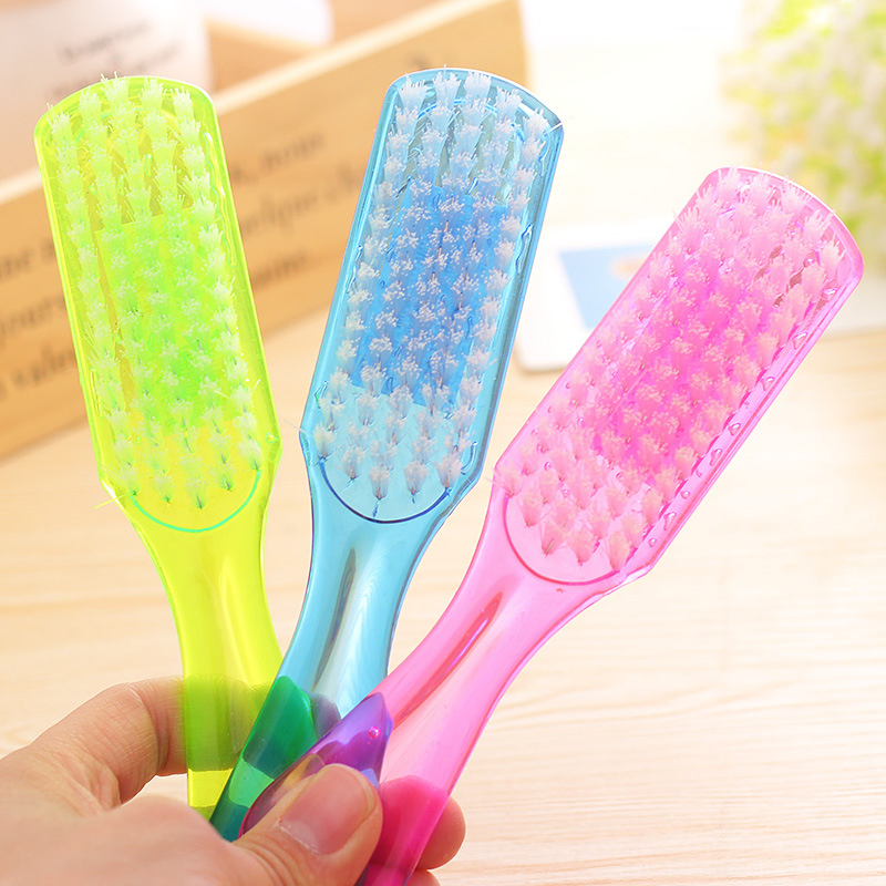 Best Selling Plastic Rectangle Handle Nail Cleaning Brush / Nail Dust Clean Brush
