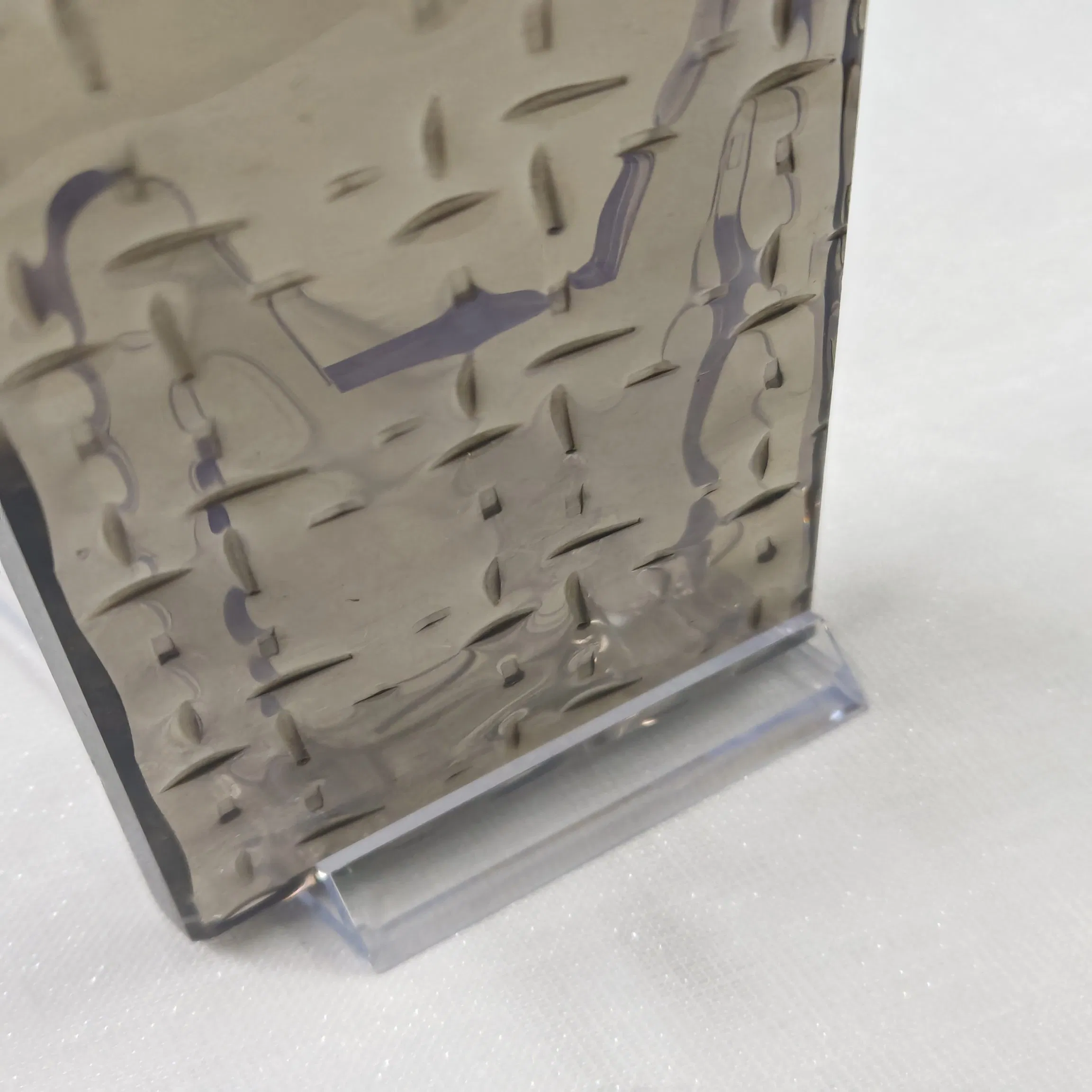 Customized Bronze-Colored Pattern with Texture Glass Decorative Glass