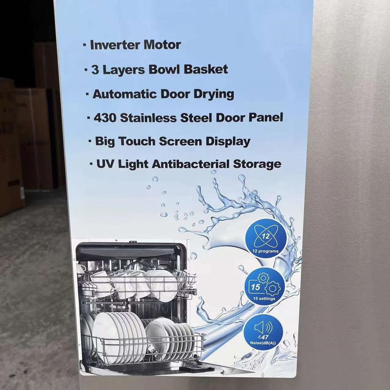 Full-Integrated Household Hotel 16 Sets Smart Electric Built-in Dishwasher