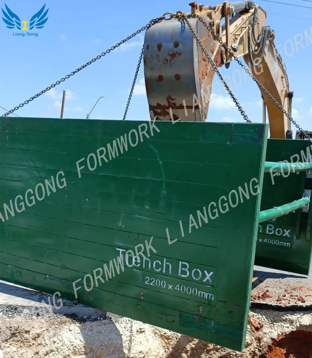 Lianggong Manufacture Pipeline Construction Equipment Steel Trench Shoring System Trench Box