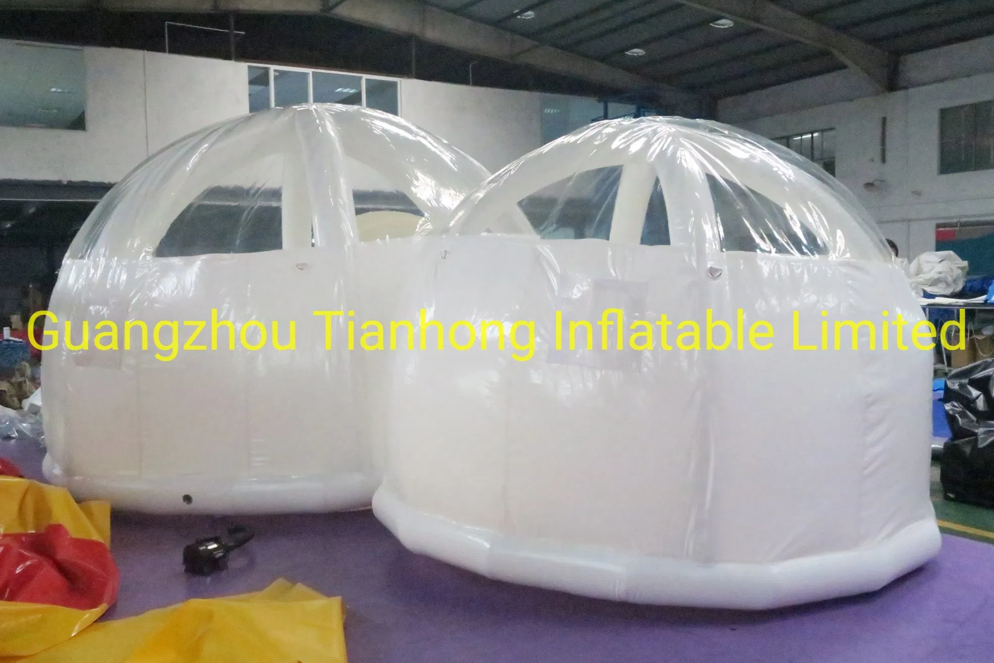 Double Rooms Inflatable Bubble Tunnel Transparent Bubble Tent