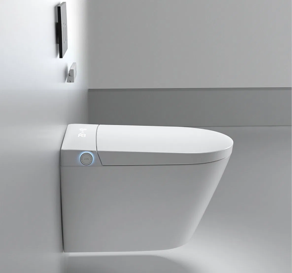 Space Saving Touchless Flush Automatic Water Closet Intelligent Wall Mounted P-Trap 180mm Smart Toilet with Concealed Cistern CE Watermark Cupc Certification