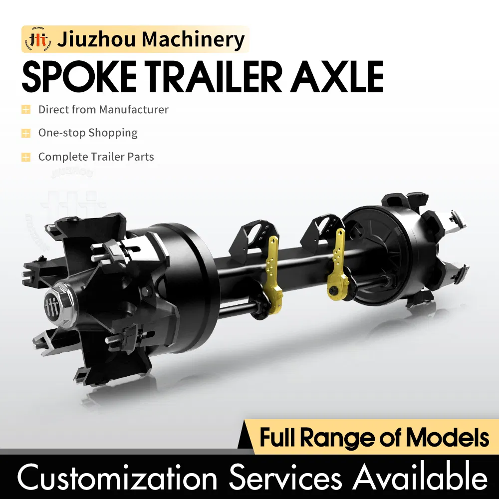 Мощная шестиспицевая ось 12-32т для полуприцепов и внедорожников