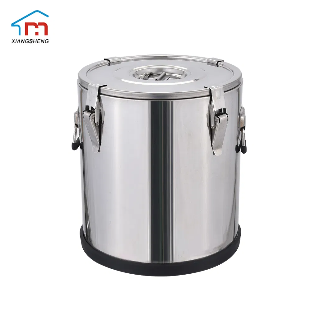 Xiangsheng Stainless Steel Stackable Insualted Barrel with Rubber Bottom and Flat Lid
