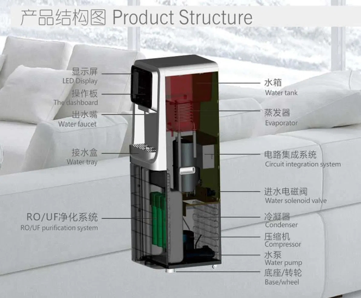 Кулер с обратным осмосом, горячая и холодная вода
