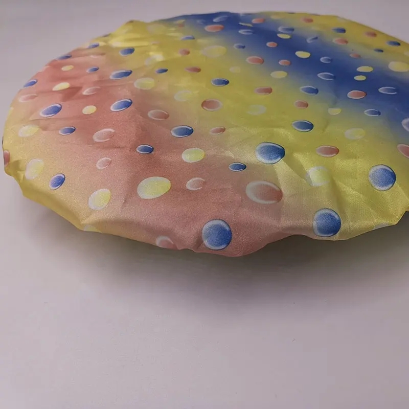 Factory Direct Luxury Flower Printing Satin Shower Caps Custom Logo Available