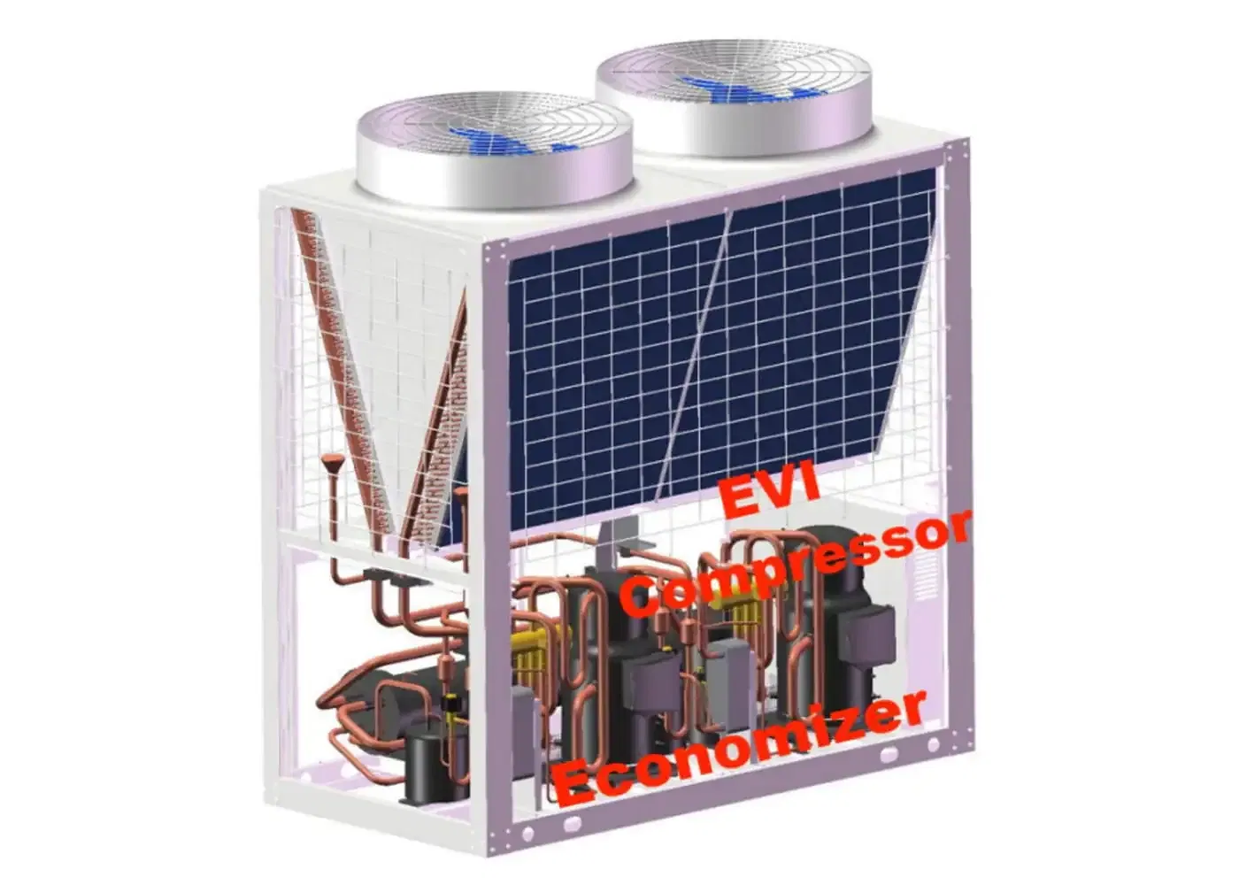 Imposol 100kw R410 WiFi Controlled Hot Water Project Air Source Heat Pumps Commercial Hot Water Heat Pumps for Hotel School Shopping Mall