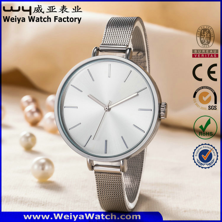 ODM Custom Fashion Leather Strap Ladies Classic Wrist Watch (WY-P17006B)