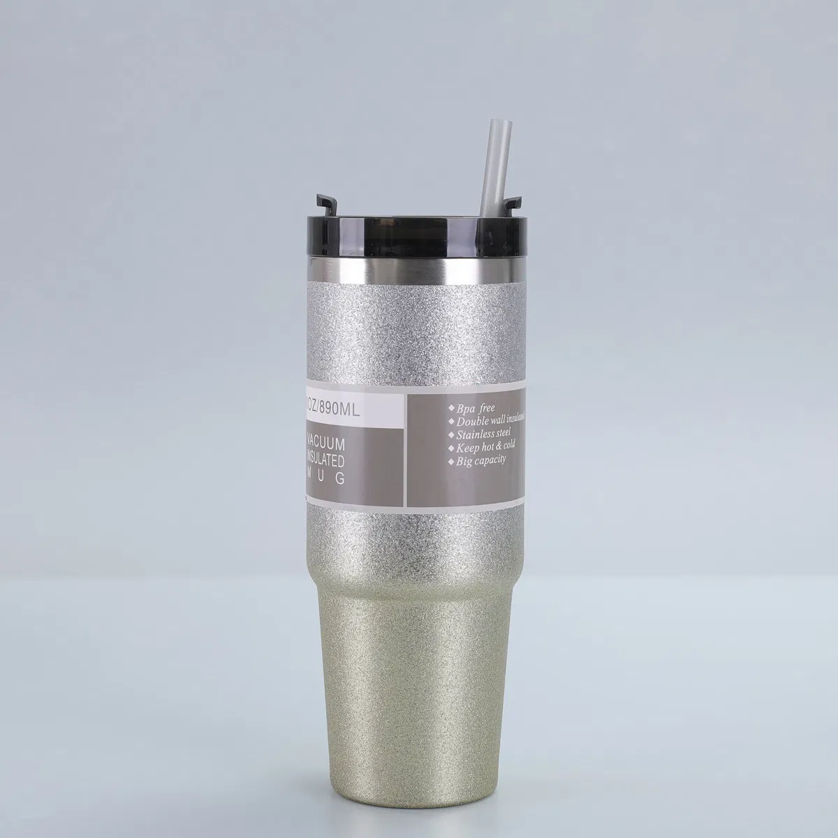 Customizable Logo Multiple Color Travel Coffee Mug 20oz/30oz 304 Stainless Steel Insulated Thermos Cup Powder Coating Car Vacuum Tumbler with Straw