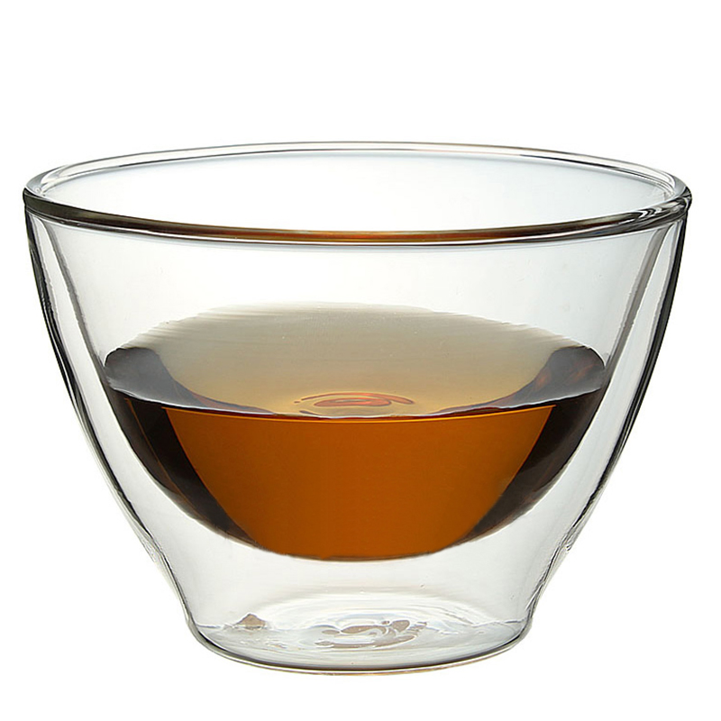 Transparent Double Wall Glass Bowl Tableware