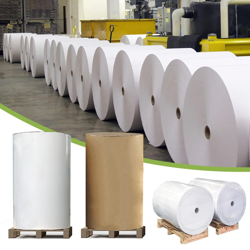 High Quality Top Coated Paper C2s Glossy Art Paper Jumbo Roll Material