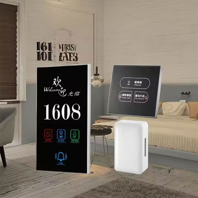 Smart Hotel Room System with Retro Style Waterproof RF ID Touch Panel Aluminum Material IP66 Wires Network Dnd Feature