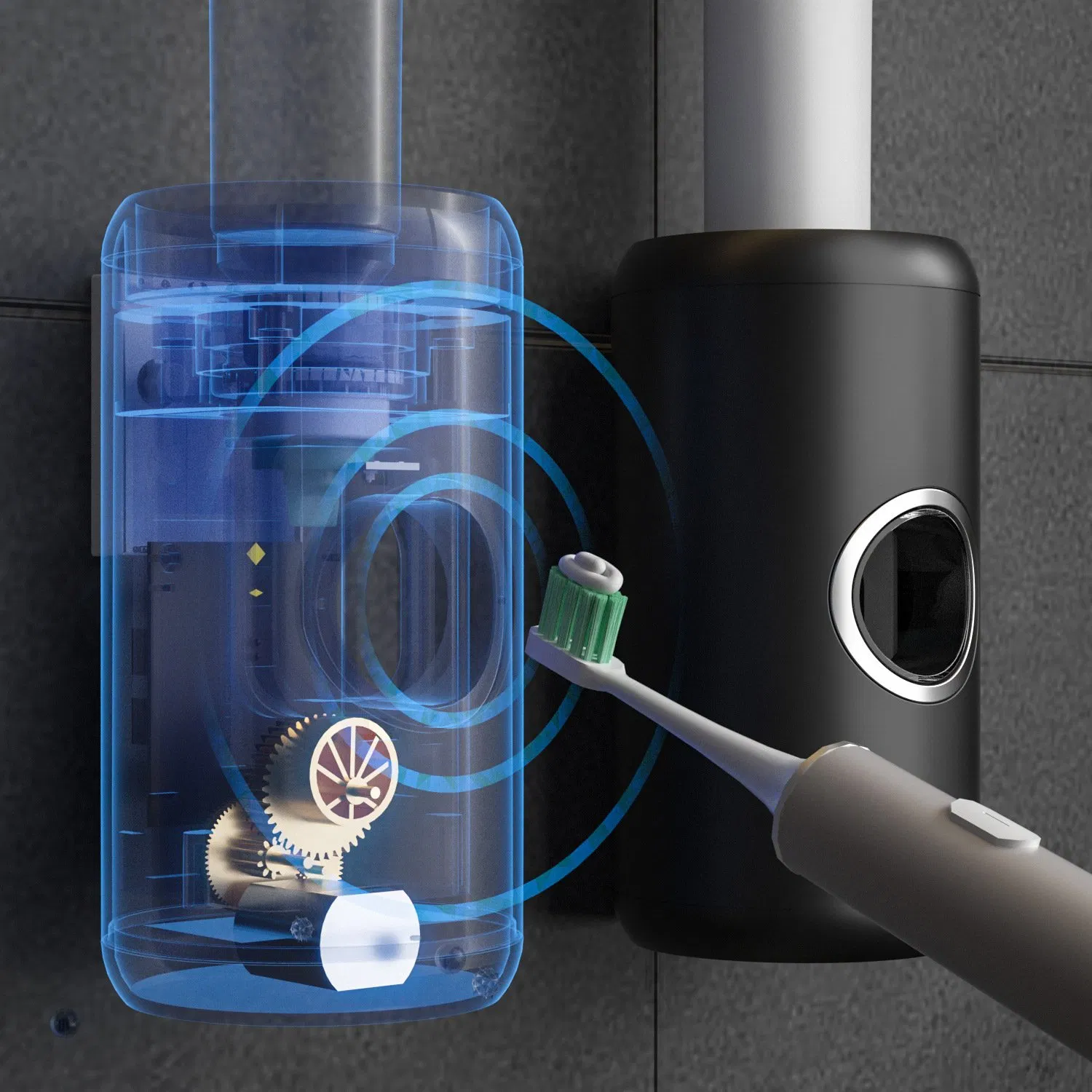 Automatic Toothpaste Squeezer with Sensor Wall-Mounted Bathroom Toothpaste Dispenser Device Tool Wbb27196