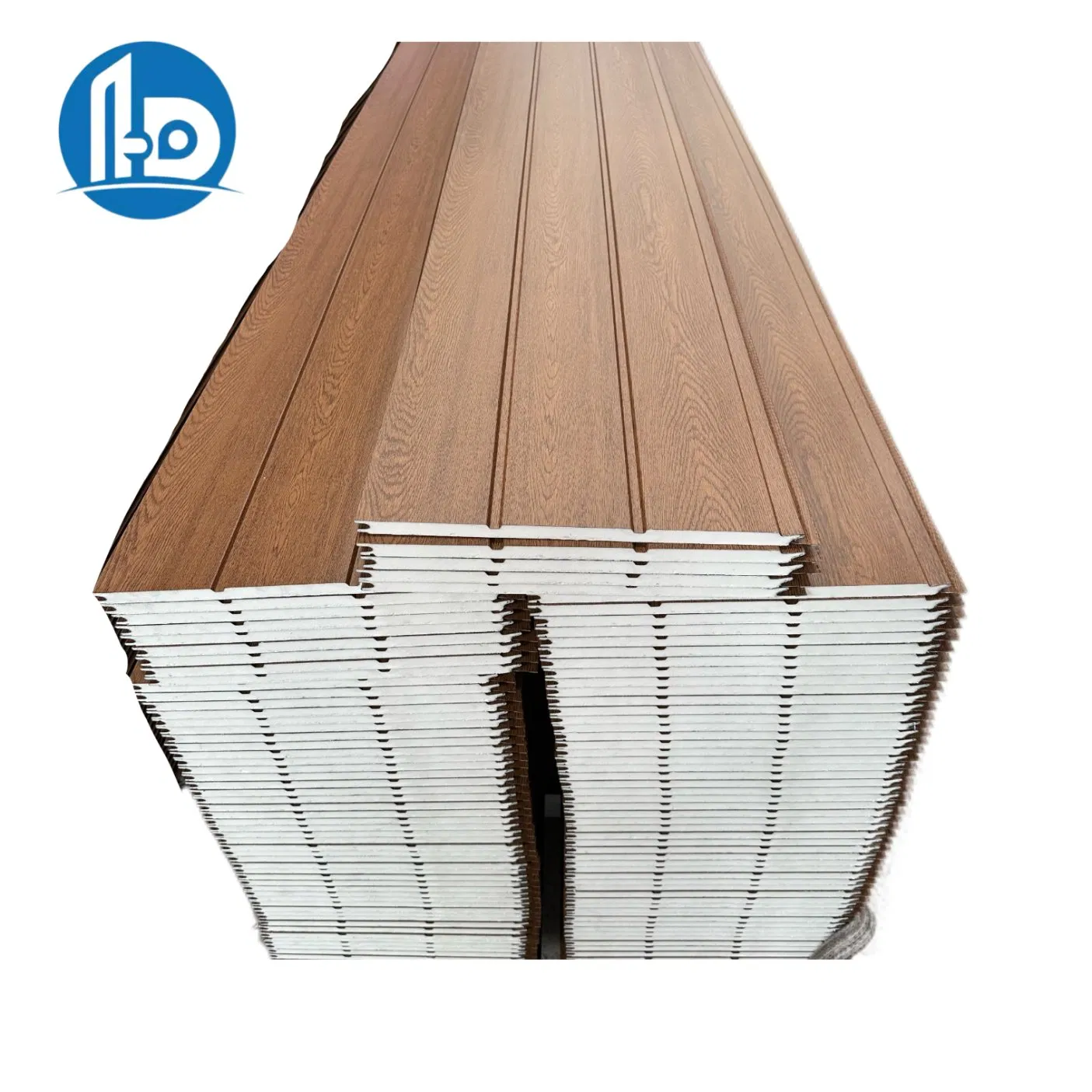 Sandwich Panel Polyurethane Insulation Board Villa Courtyard New Exterior Wall Insulation Decoration Integrated Board Waterproof and Fireproof 38.3cm Wide