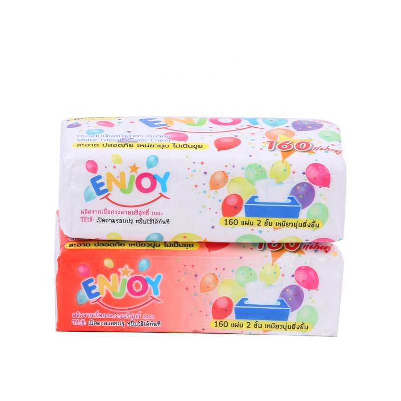 Wholesale Soft Smooth Customized Logo 100% Virgin Pulp Factory Direct Sale Tissue 2 Ply Facial Tissue for Household/Hotel/Office