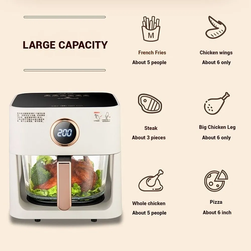 High Quality Multifunctional Adjustable Thermostat Easy to Clean 4L Electric Digital Oil-Free Hot Air Fryer