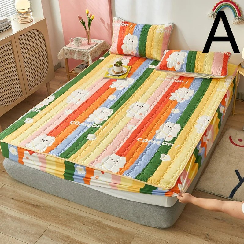Air-Permeable Microfiber Quilted Laminated with TPU Waterproof Mattress Protector Topper Fitted Sheet